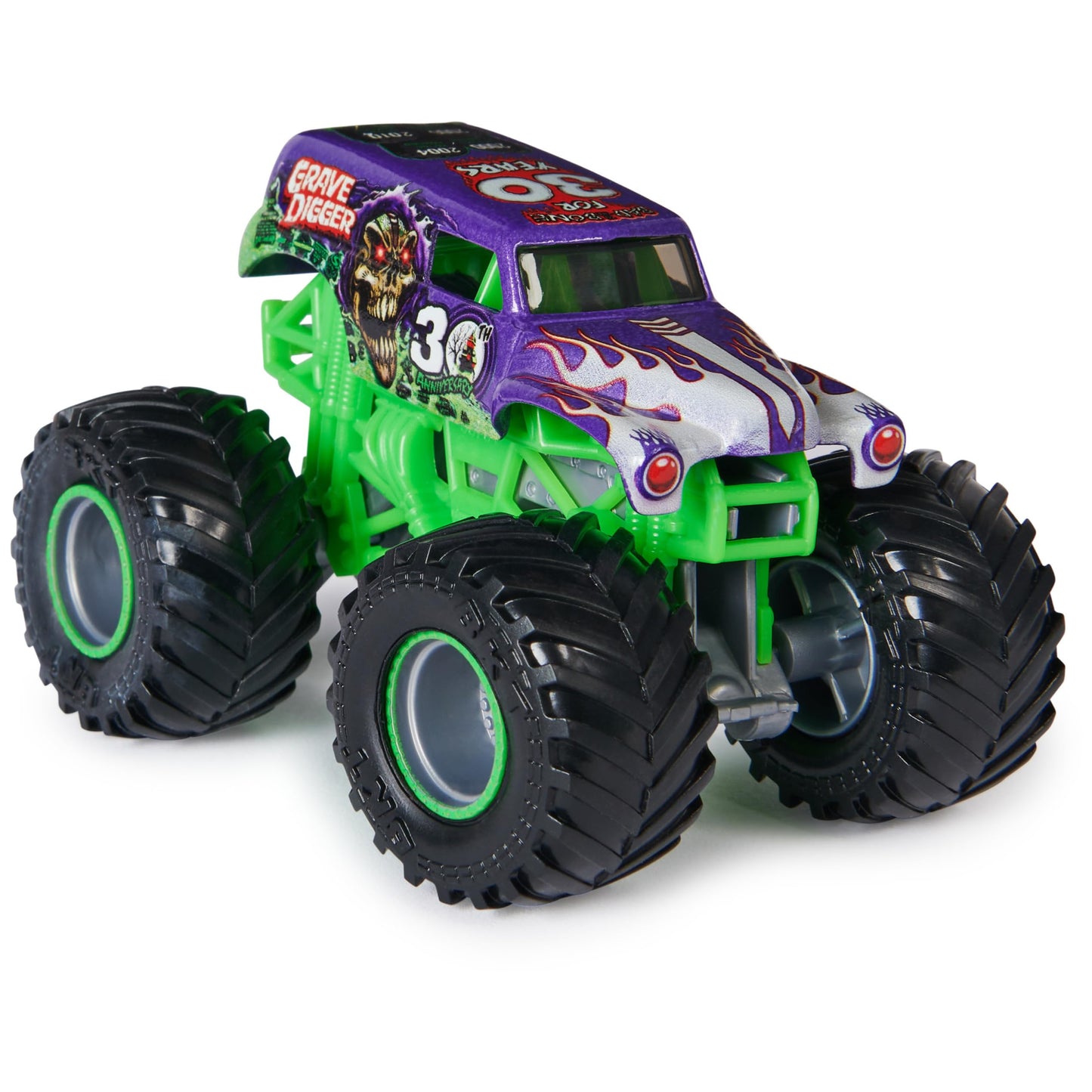 Monster Jam Grave Digger 40th Anniversary 8-Pack Monster Trucks – 1:64 Scale with Bonus Accessories