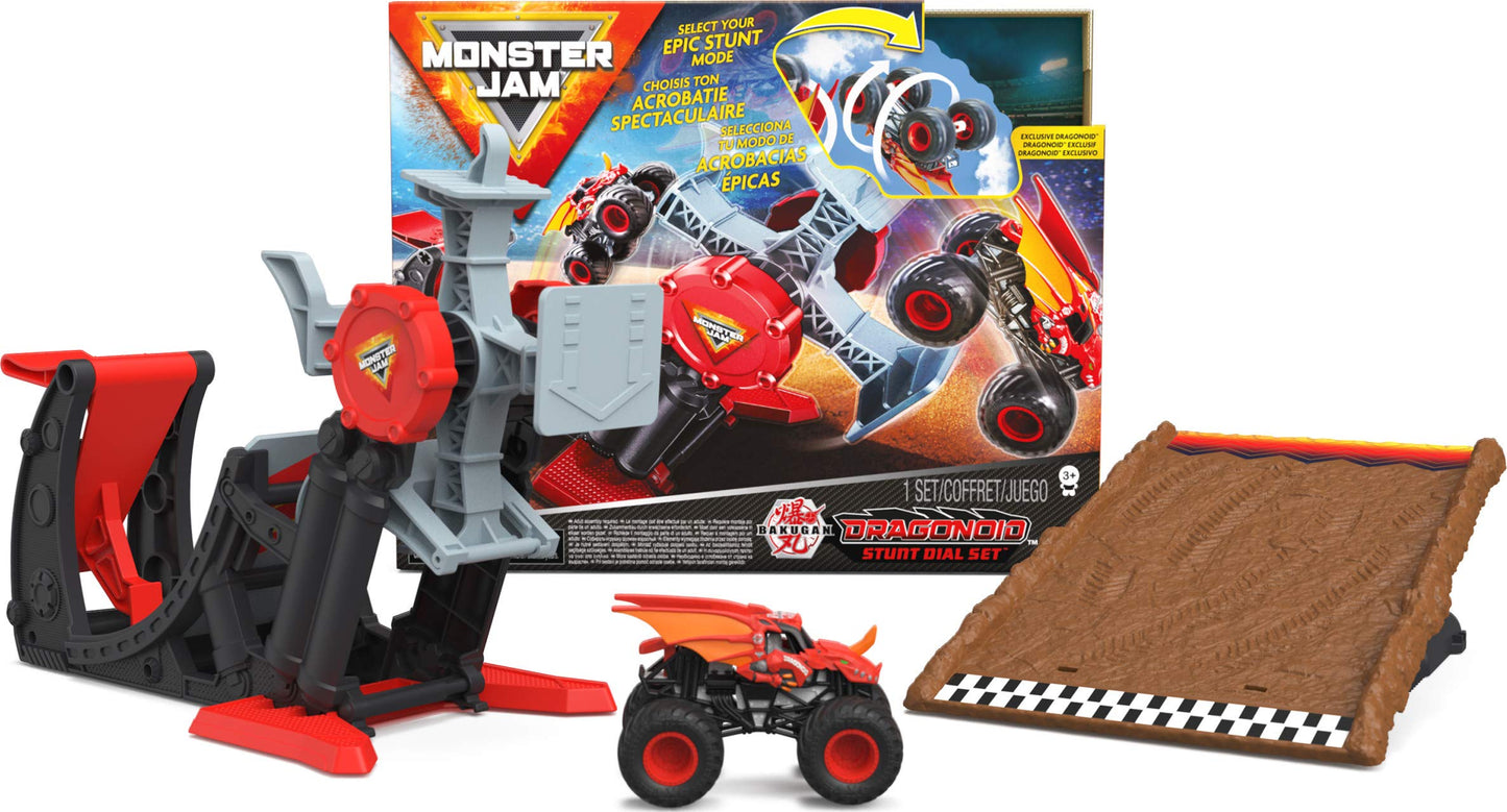 Monster Jam Official Bakugan Dragonoid Stunt Dial Playset — 1:64 Scale Die-Cast Truck