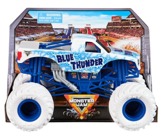 Monster Jam Series 24 Blue Thunder 1:24 Die-Cast Monster Truck – Collectible for Kids 3+