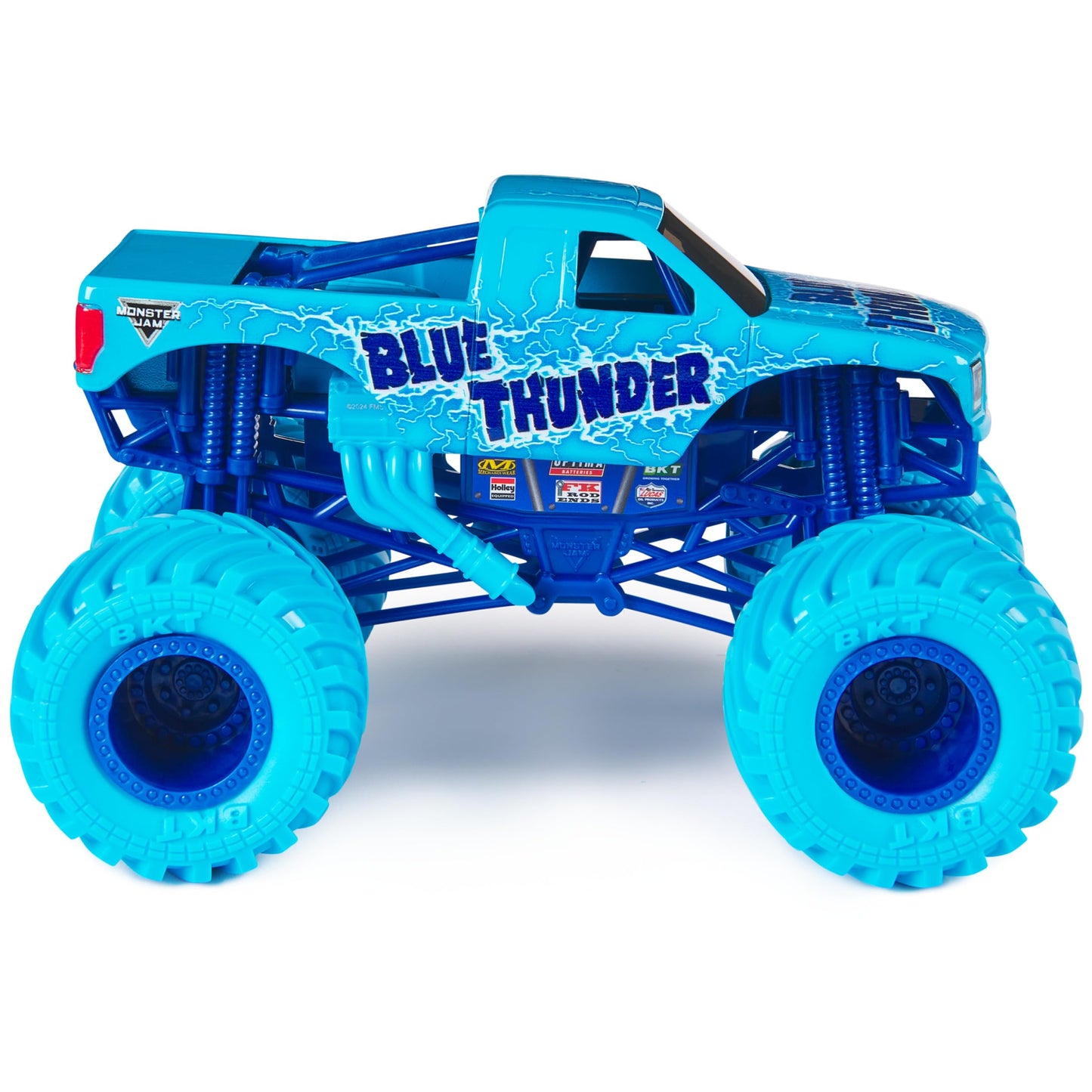Monster Jam Blue Thunder 1:24 Scale Die-Cast Truck | Chrome Rims & BKT Tires