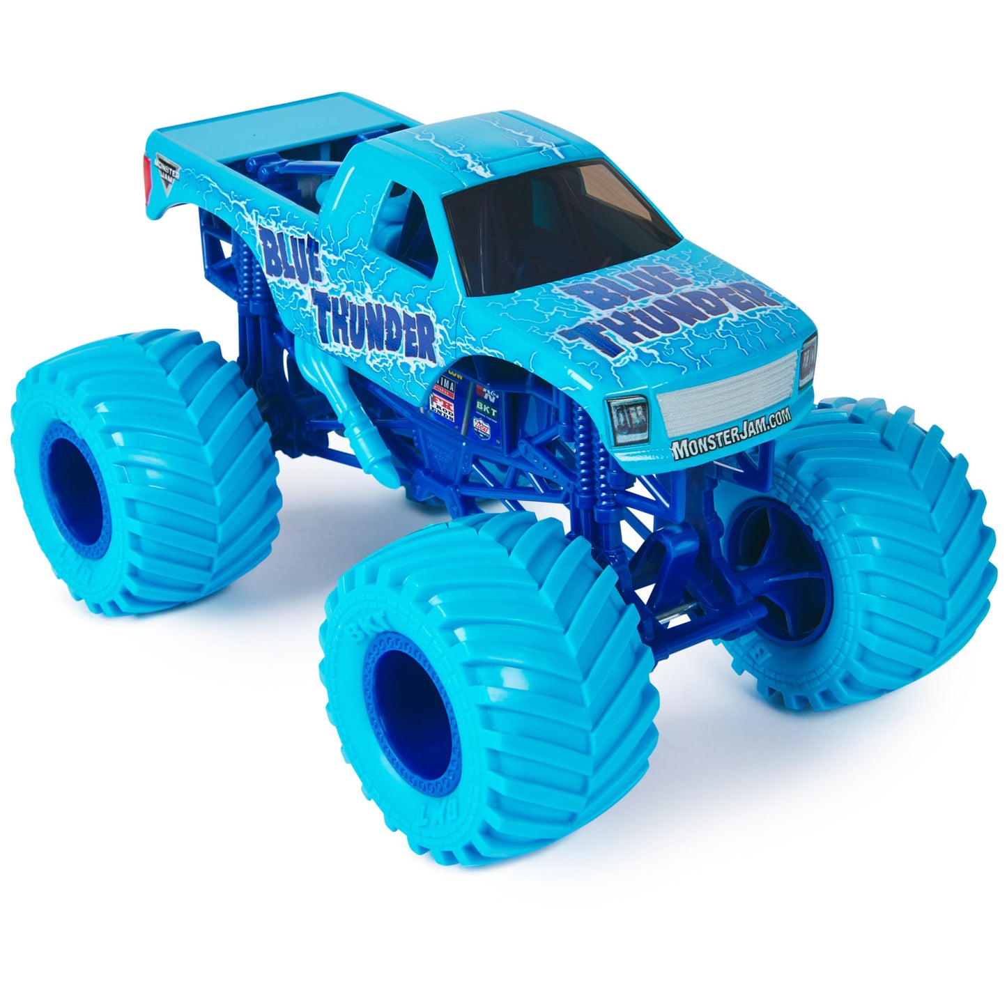 Monster Jam Blue Thunder 1:24 Scale Die-Cast Truck | Chrome Rims & BKT Tires