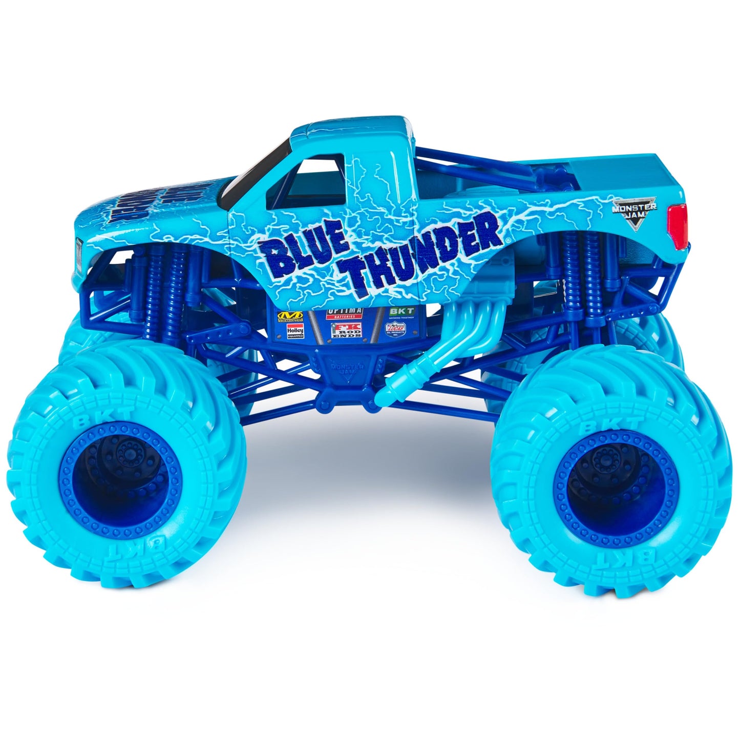 Monster Jam Blue Thunder 1:24 Scale Die-Cast Truck | Chrome Rims & BKT Tires