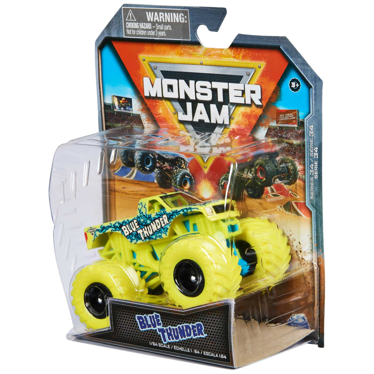 Monster Jam Official Blue Thunder 1:64 Die-Cast Monster Truck | Collectible Kids Toy
