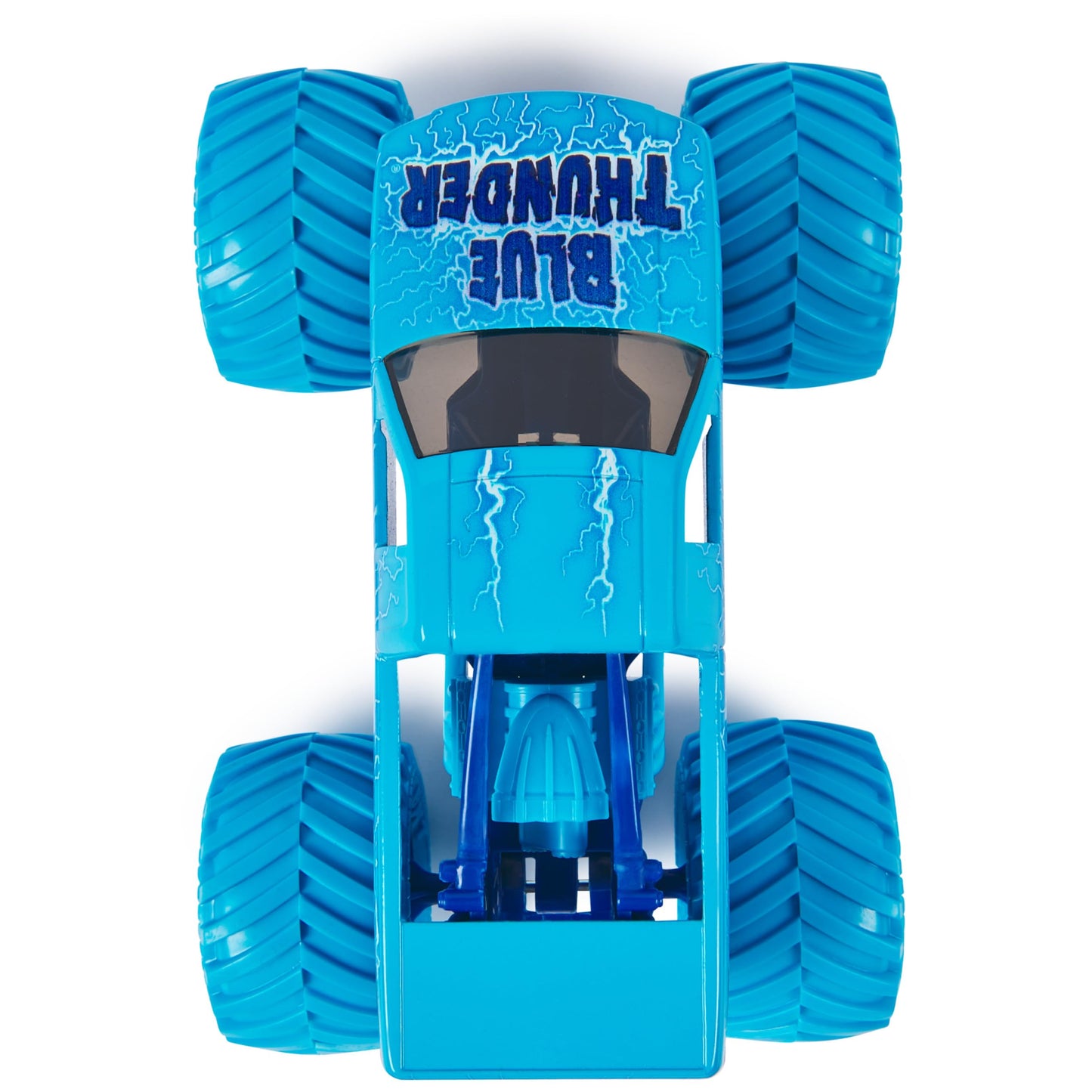 Monster Jam Blue Thunder 1:24 Scale Die-Cast Truck | Chrome Rims & BKT Tires
