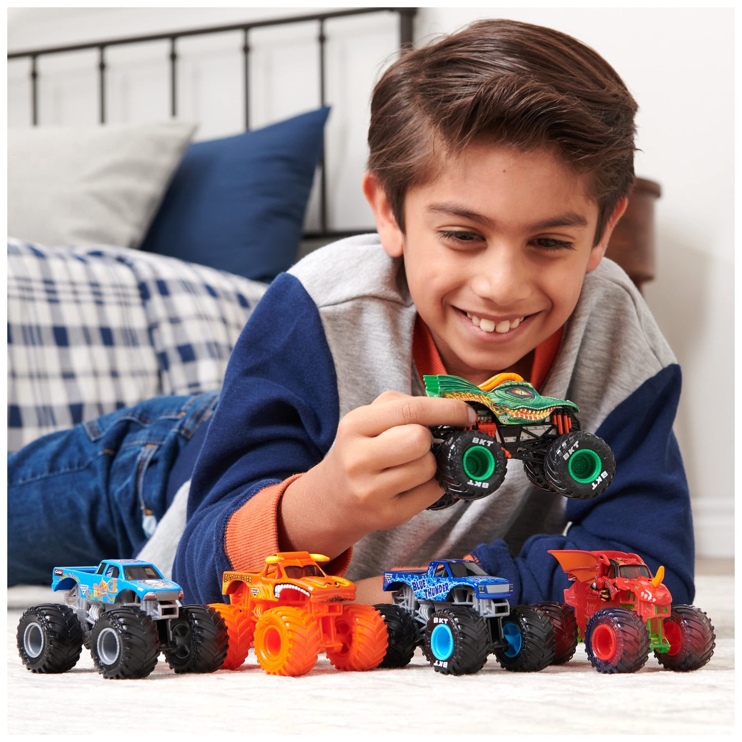 Monster Jam Official Batman Vs Megalodon 1:64 Die-Cast Trucks 2-Pack – Kids Toys 3+
