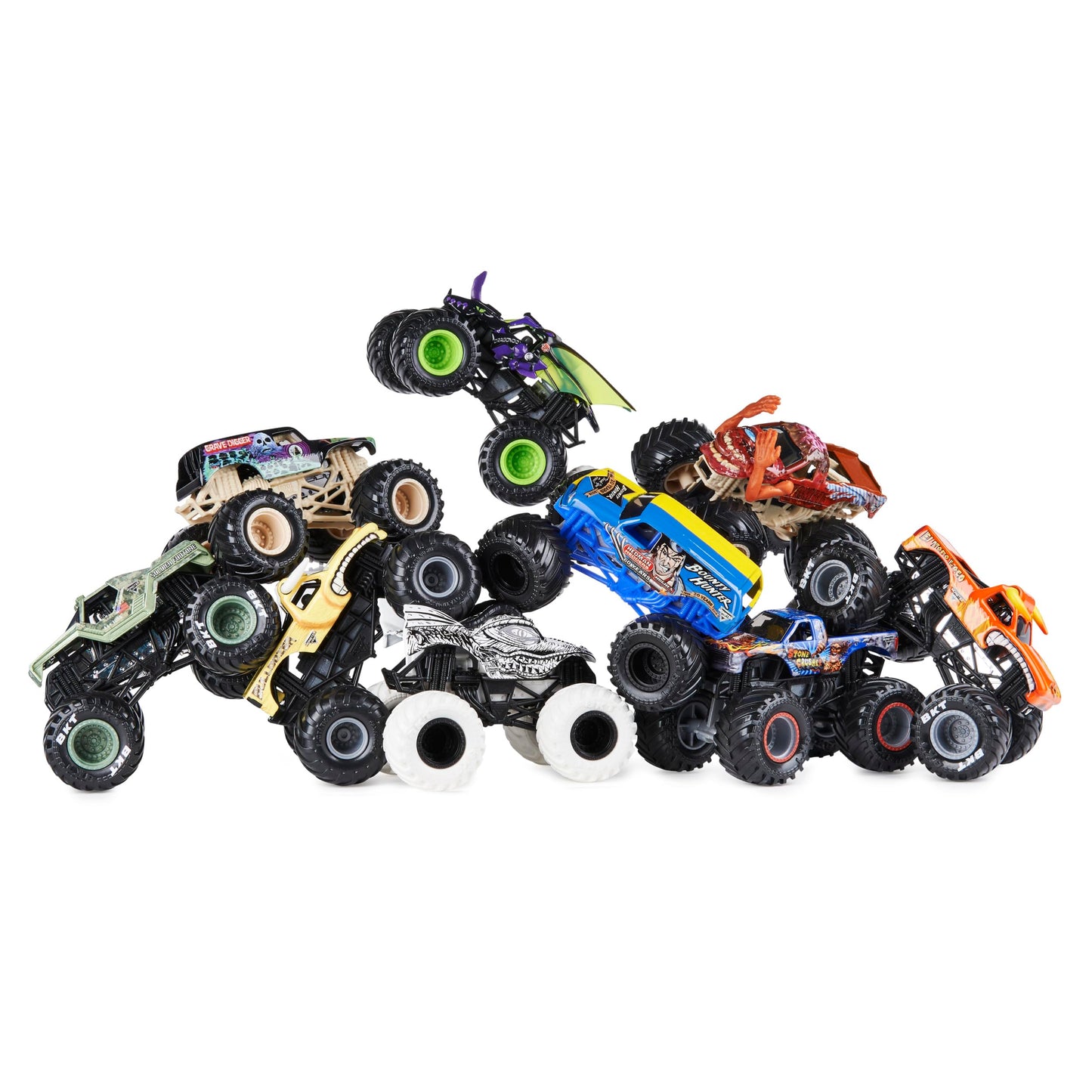 Monster Jam Official 9-Pack 1:64 Scale Monster Trucks – 9 Vehicles + Collector Poster (Walmart Exclusive)