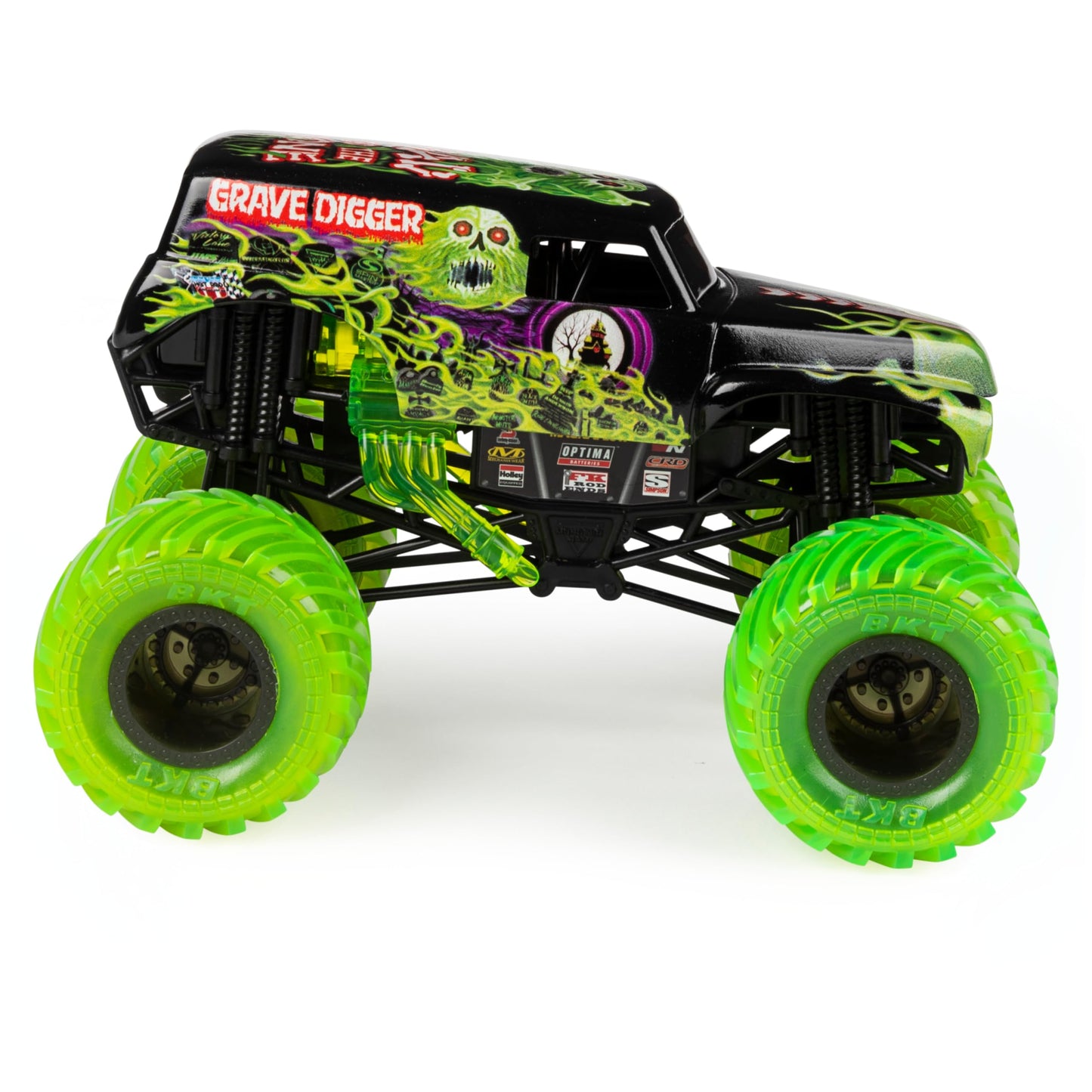 Monster Jam Curse of The Gasoline 3-Pack Die-Cast Trucks: Grave Digger 1:24, Scooby-Doo & The Mystery Machine