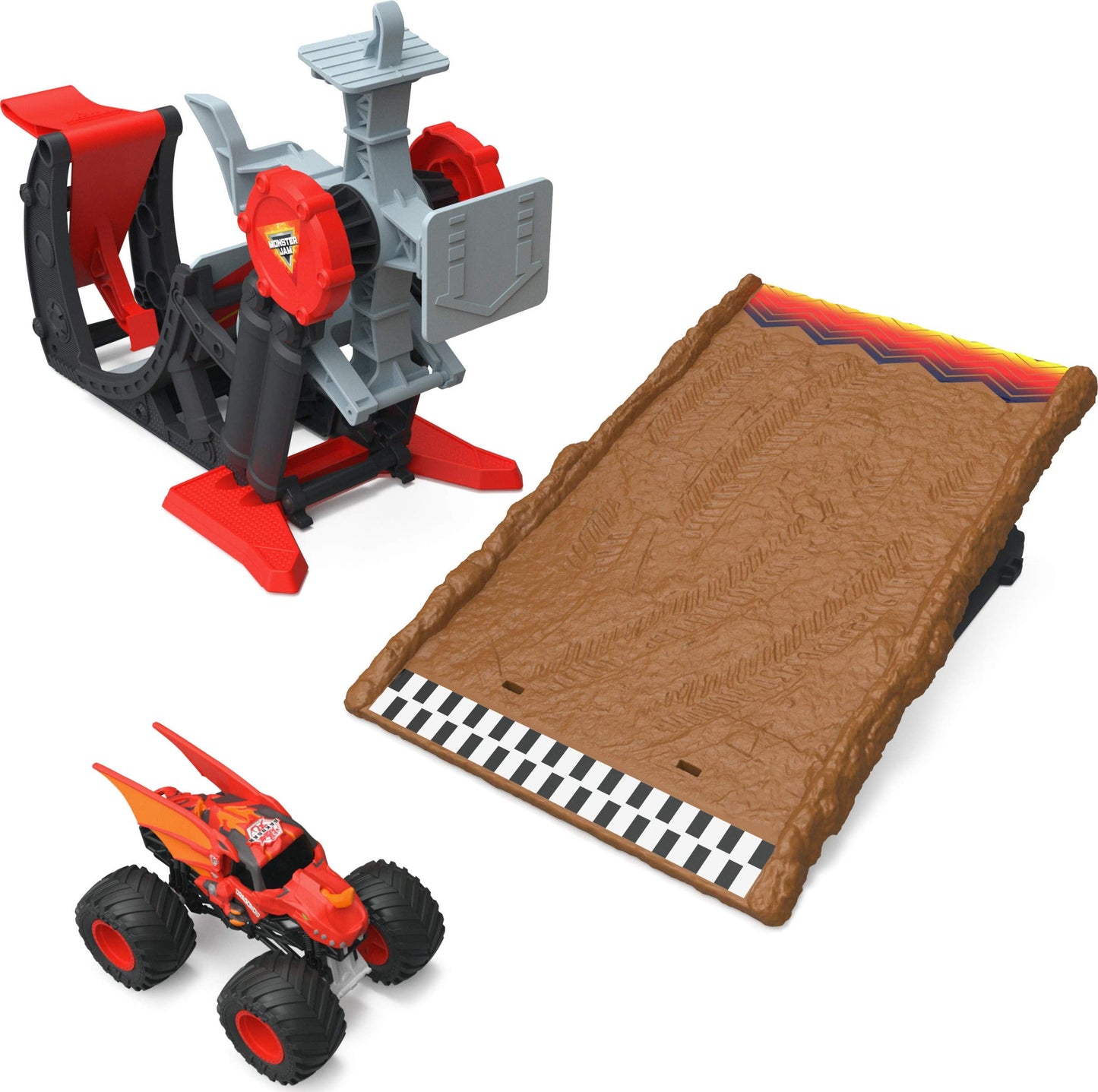 Monster Jam Official Bakugan Dragonoid Stunt Dial Playset — 1:64 Scale Die-Cast Truck