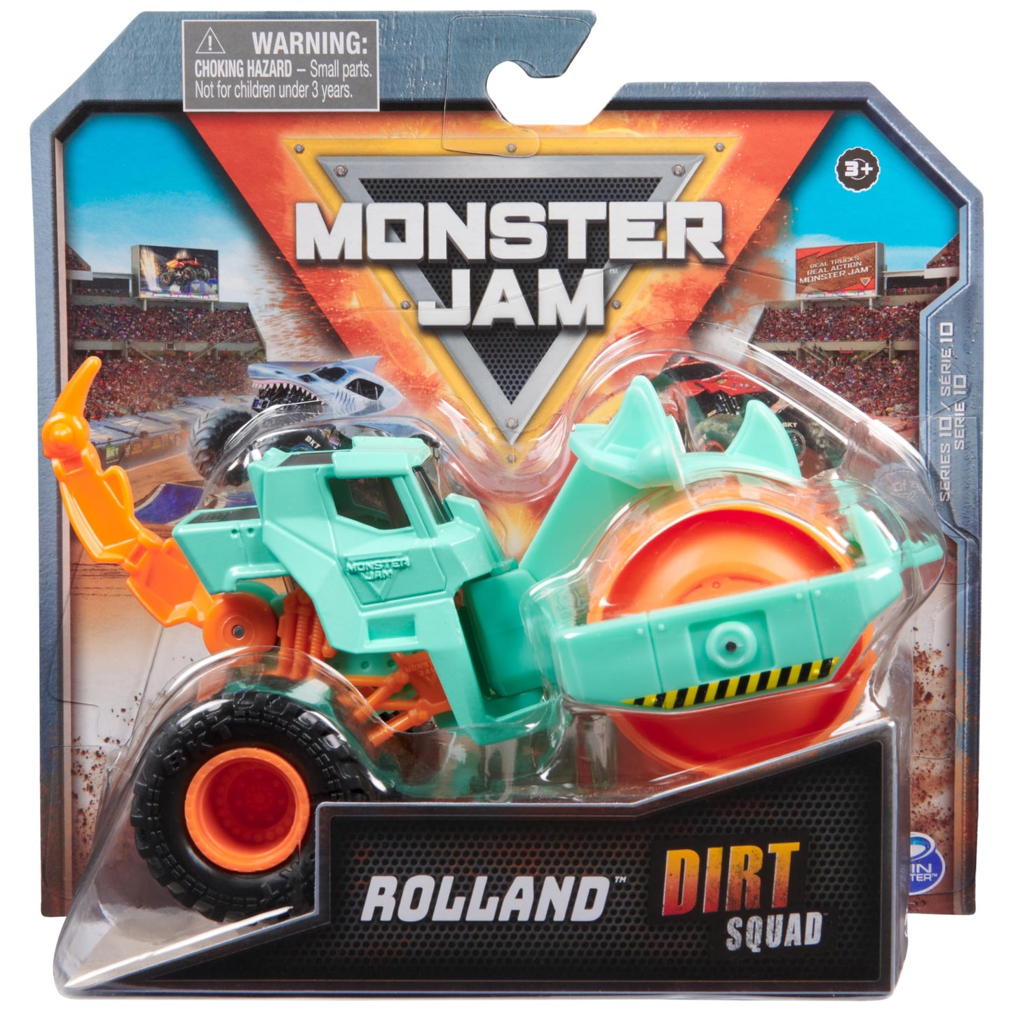 Monster Jam Dirt Squad Dump Truck – 1:64 Die-Cast with Moving Parts