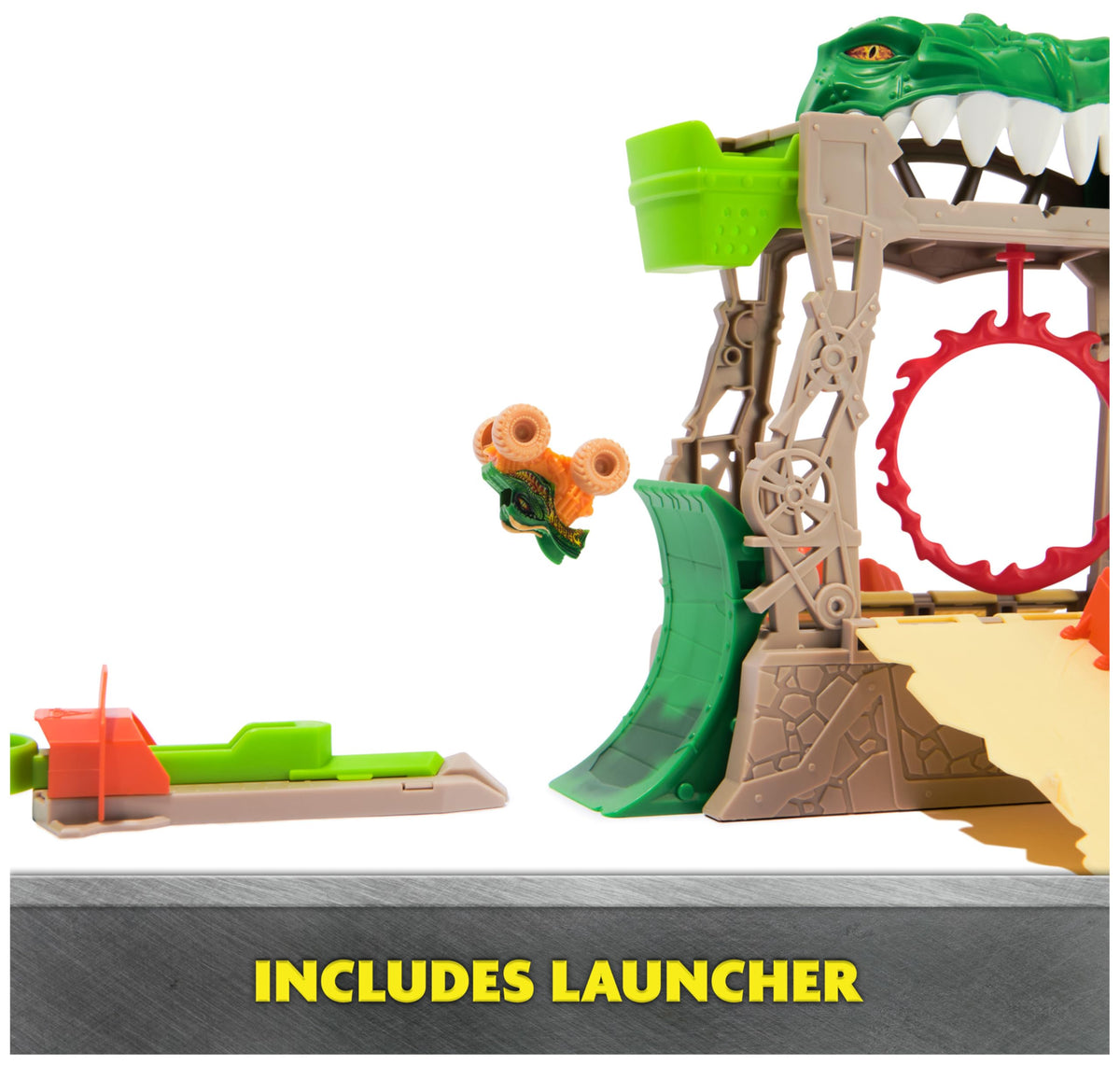 Monster Jam Dragon Dungeon of Doom Playset – Exclusive 1:87 Scale Dragon Truck | Mini Jams