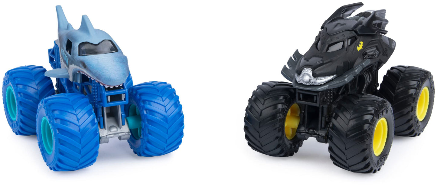 Monster Jam Official Batman Vs Megalodon 1:64 Die-Cast Trucks 2-Pack – Kids Toys 3+