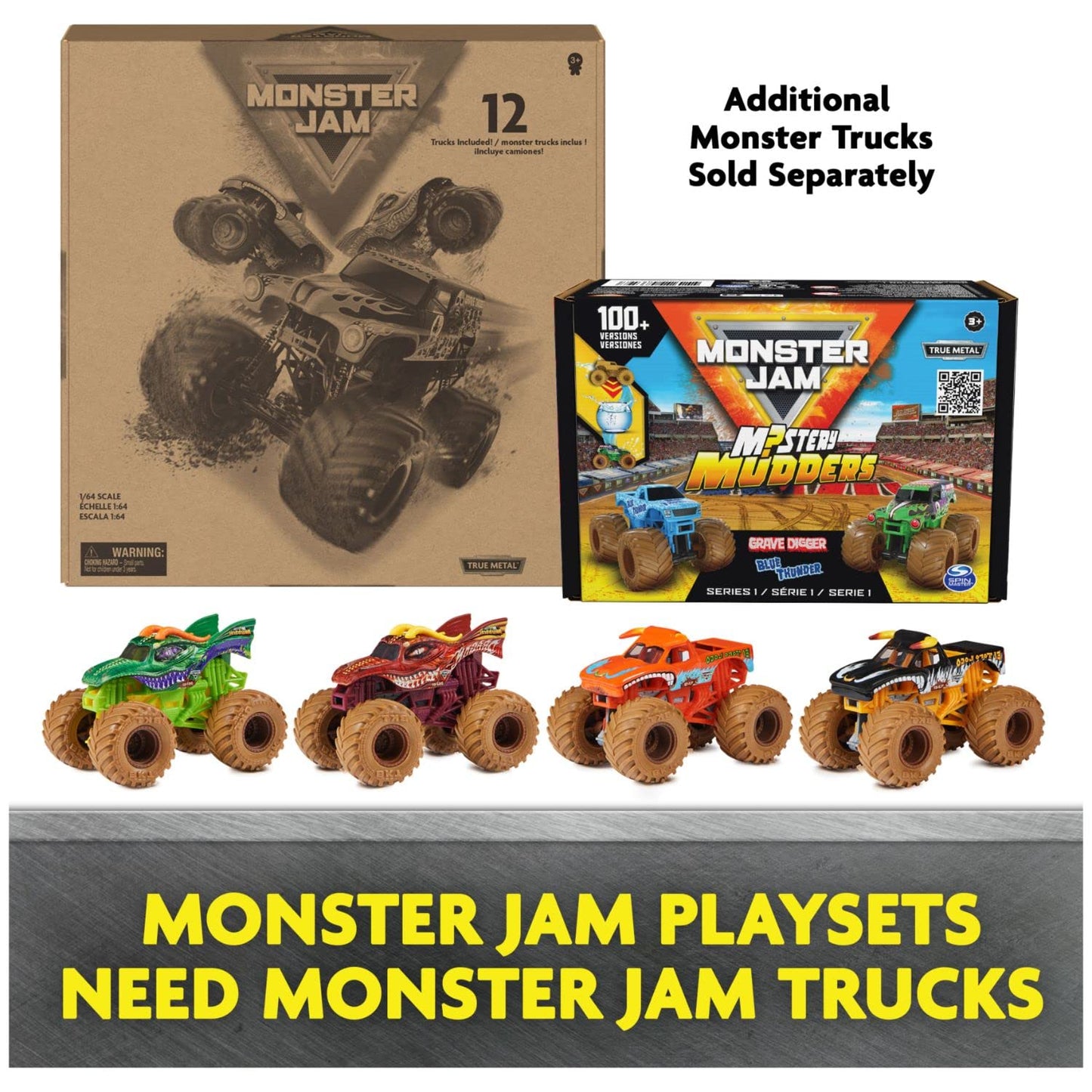 Monster Jam Dueling Dragon Playset with Exclusive 1:64 Dragon Truck – Ages 3+