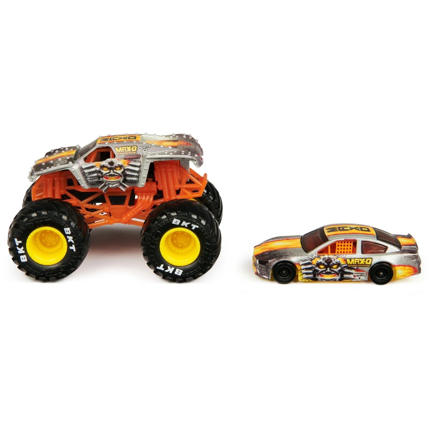 Monster Jam Official 1:64 Die-Cast 2-Pack Series 5 – Max-D Monster Truck & Race Car