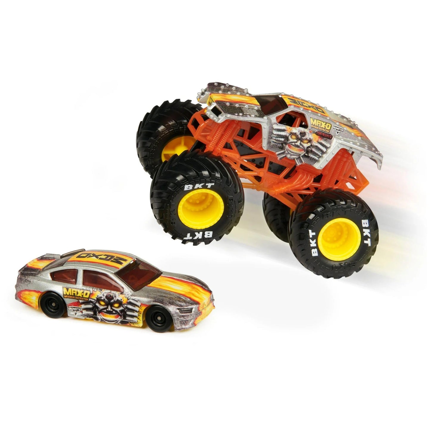 Monster Jam Official 1:64 Die-Cast 2-Pack Series 5 – Max-D Monster Truck & Race Car