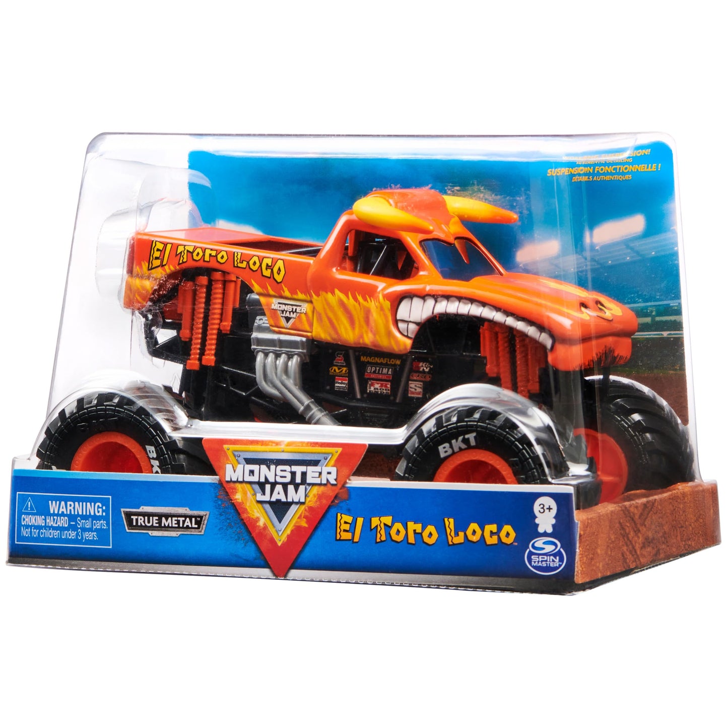 Monster Jam El Toro Loco 1:24 Die-Cast Truck with Chrome Rims & BKT Tires | Official Monster Jam