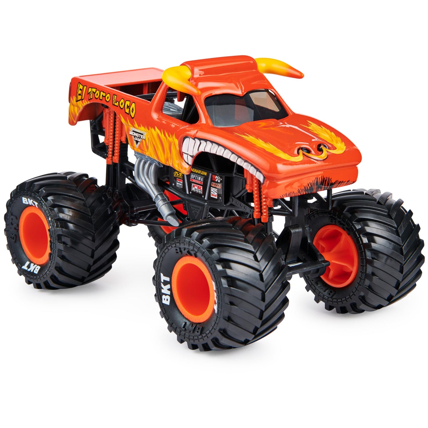 Monster Jam El Toro Loco 1:24 Die-Cast Truck with Chrome Rims & BKT Tires | Official Monster Jam