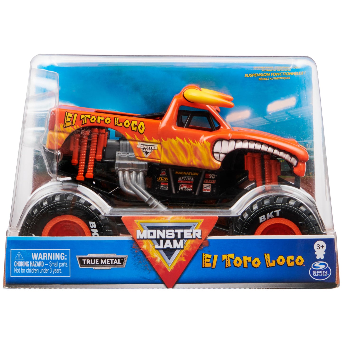 Monster Jam El Toro Loco 1:24 Die-Cast Truck with Chrome Rims & BKT Tires | Official Monster Jam