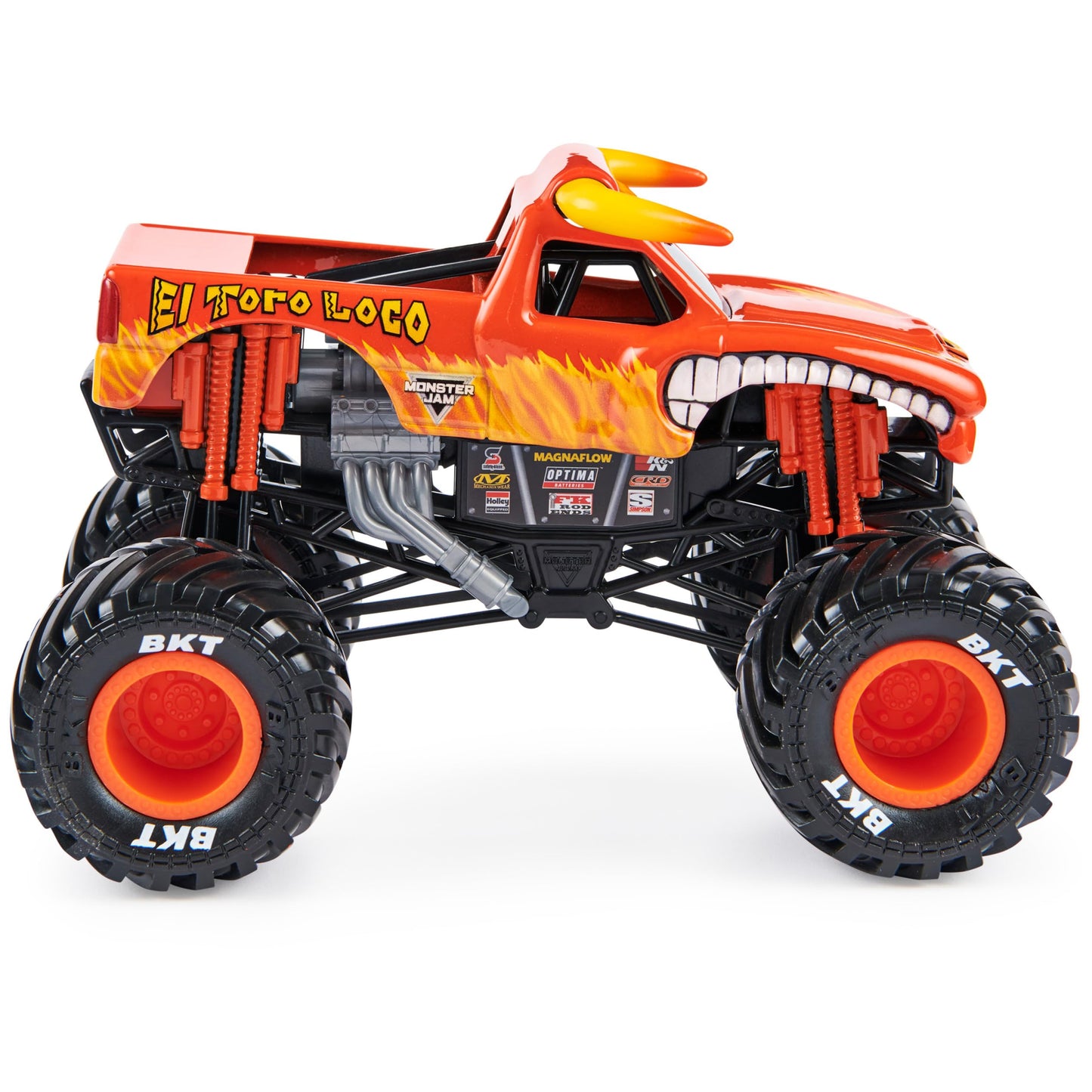 Monster Jam El Toro Loco 1:24 Die-Cast Truck with Chrome Rims & BKT Tires | Official Monster Jam