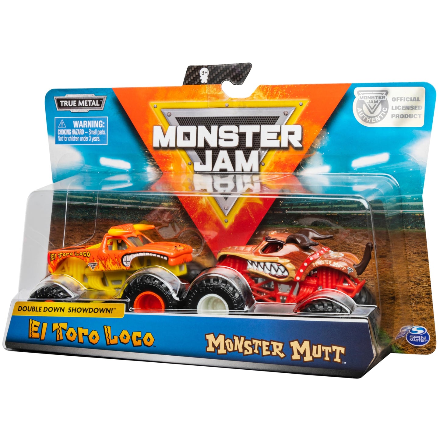 Monster Jam El Toro Loco vs Monster Mutt 1:64 Twin Pack | True Metal Die-Cast