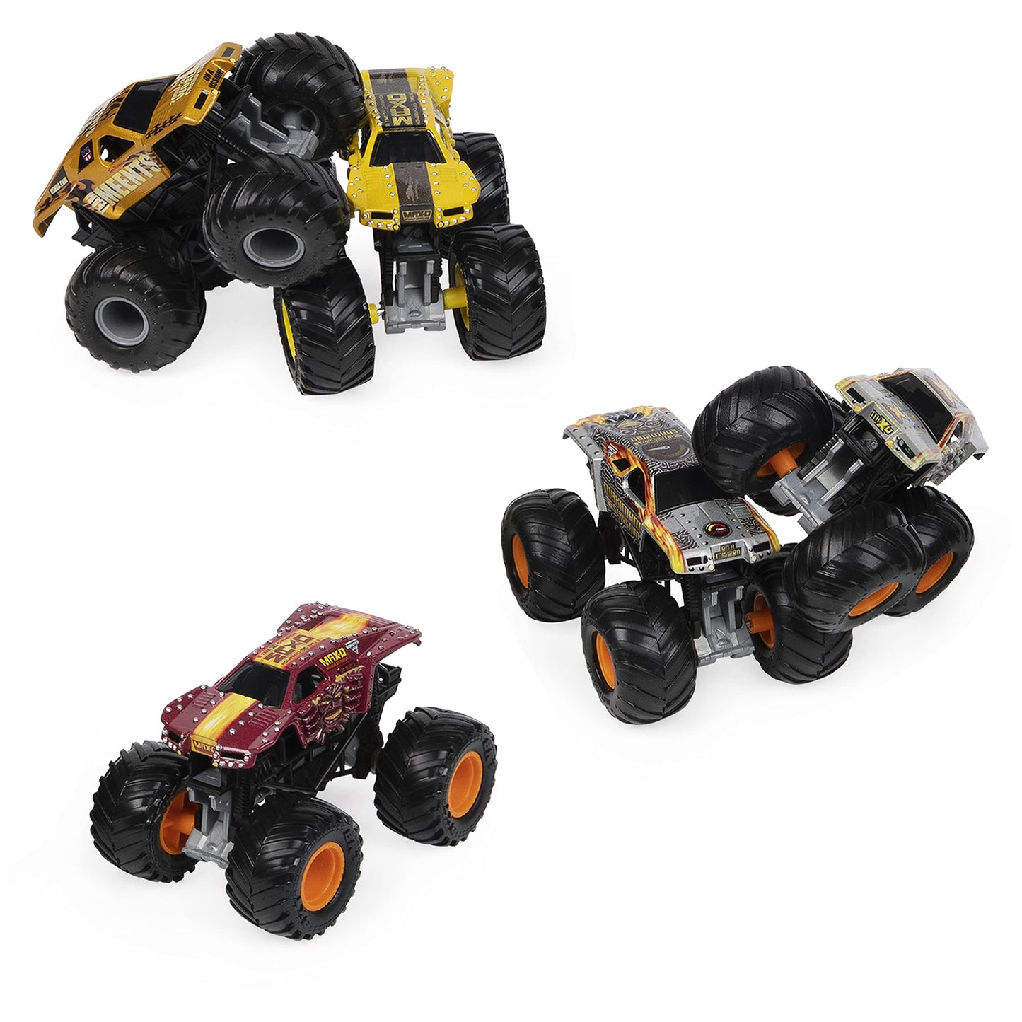 Monster Jam Retro Edition Max-D 1:64 Scale 5-Pack – Exclusive Vintage Die-Cast Trucks