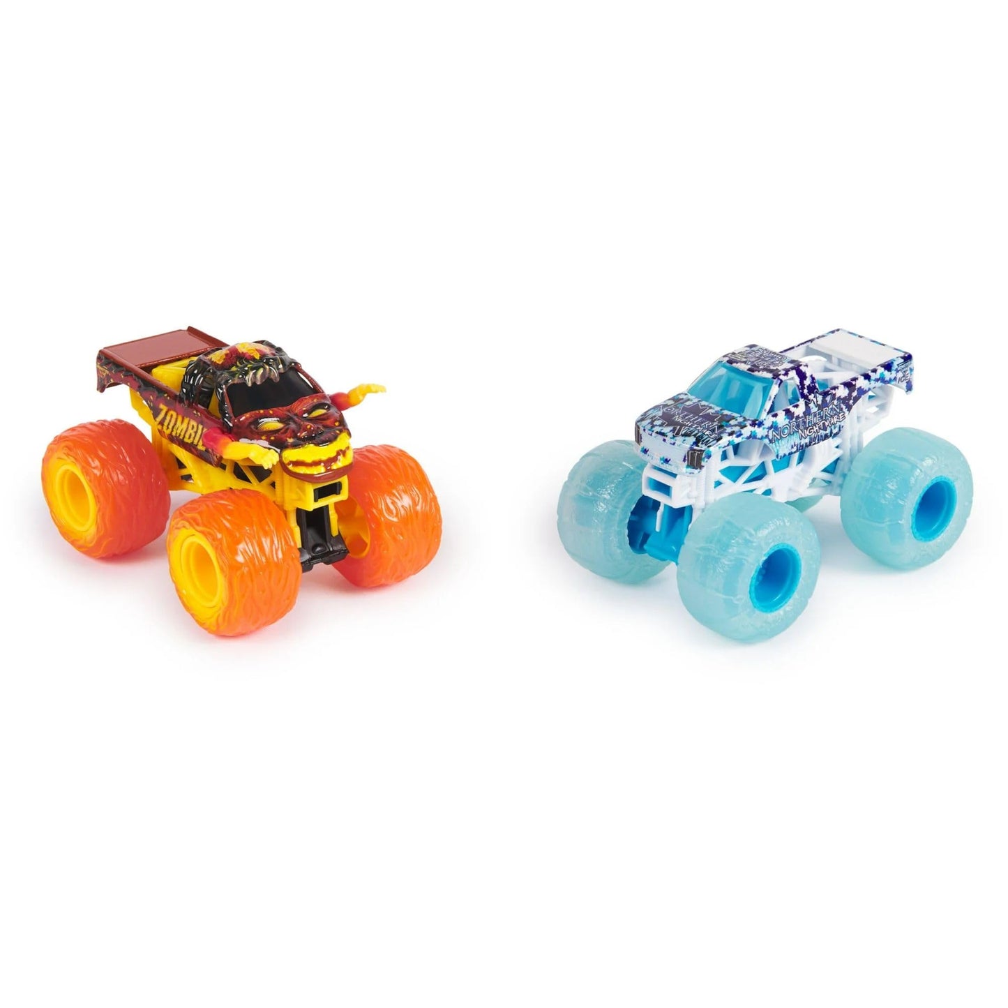 Monster Jam Fire and Ice 1:64 Die-Cast 2-Pack - Zombie vs Northern Nightmare + Son-Uva Digger vs Earth Shaker