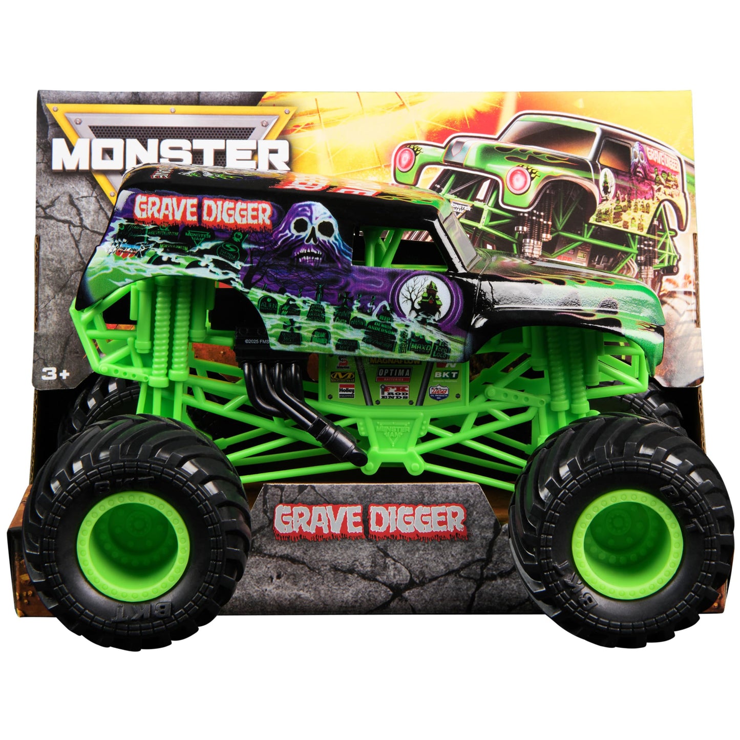 Monster Jam Grave Digger 1:24 Official Die-Cast Truck | Collectible Toy