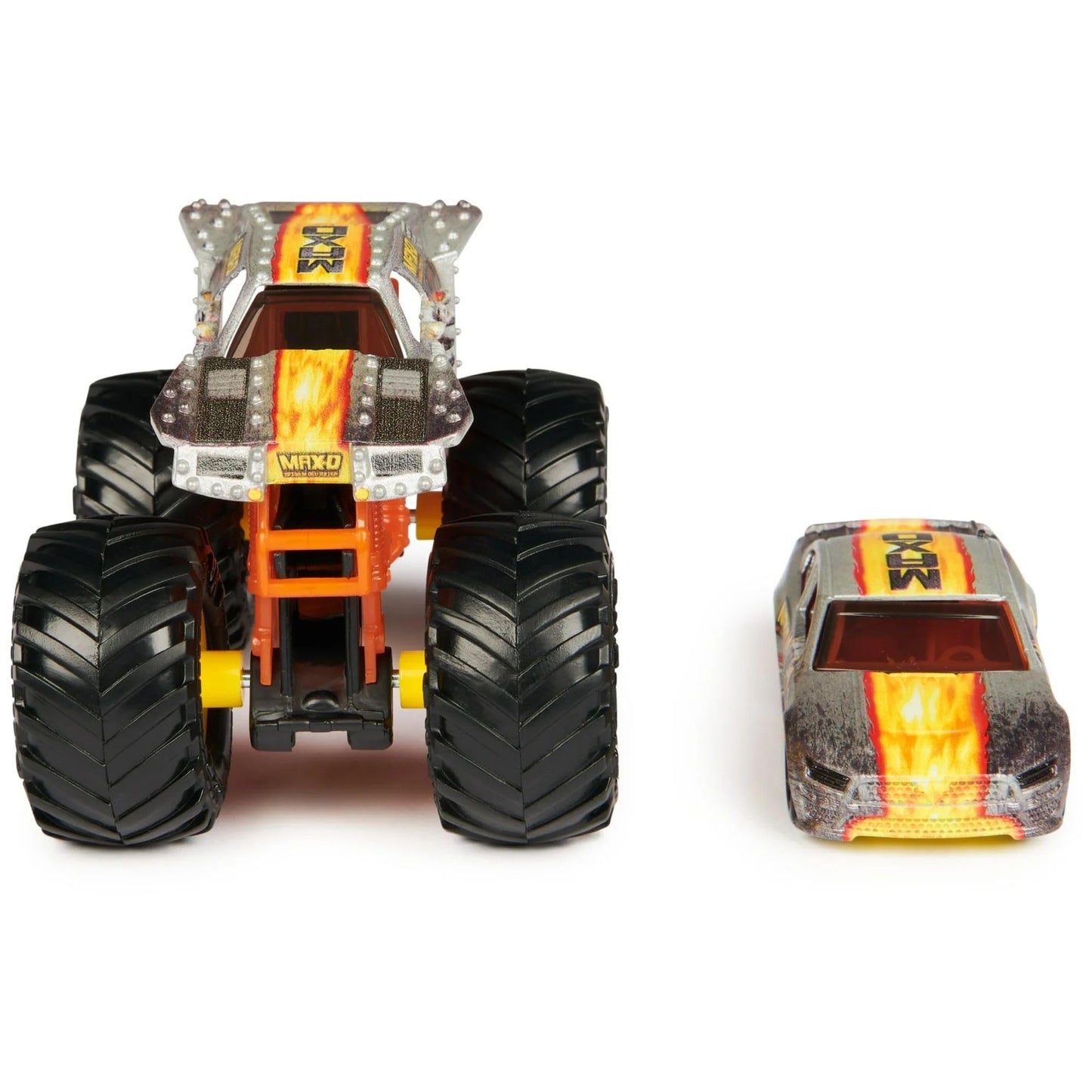 Monster Jam Official 1:64 Die-Cast 2-Pack Series 5 – Max-D Monster Truck & Race Car