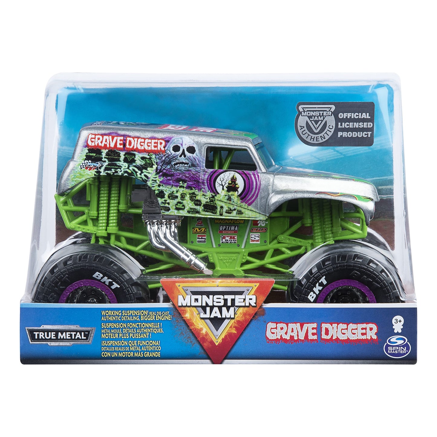 Monster Jam Grave Digger 1:24 Die-Cast Monster Truck | Official 1:24 Scale