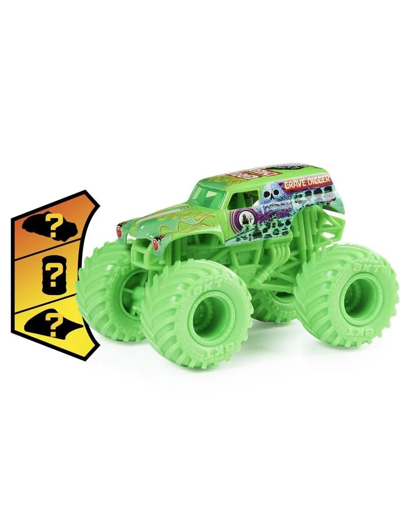 Monster Jam Grave Digger 1:64 Neon Edition Die-Cast Truck | Official Series 01