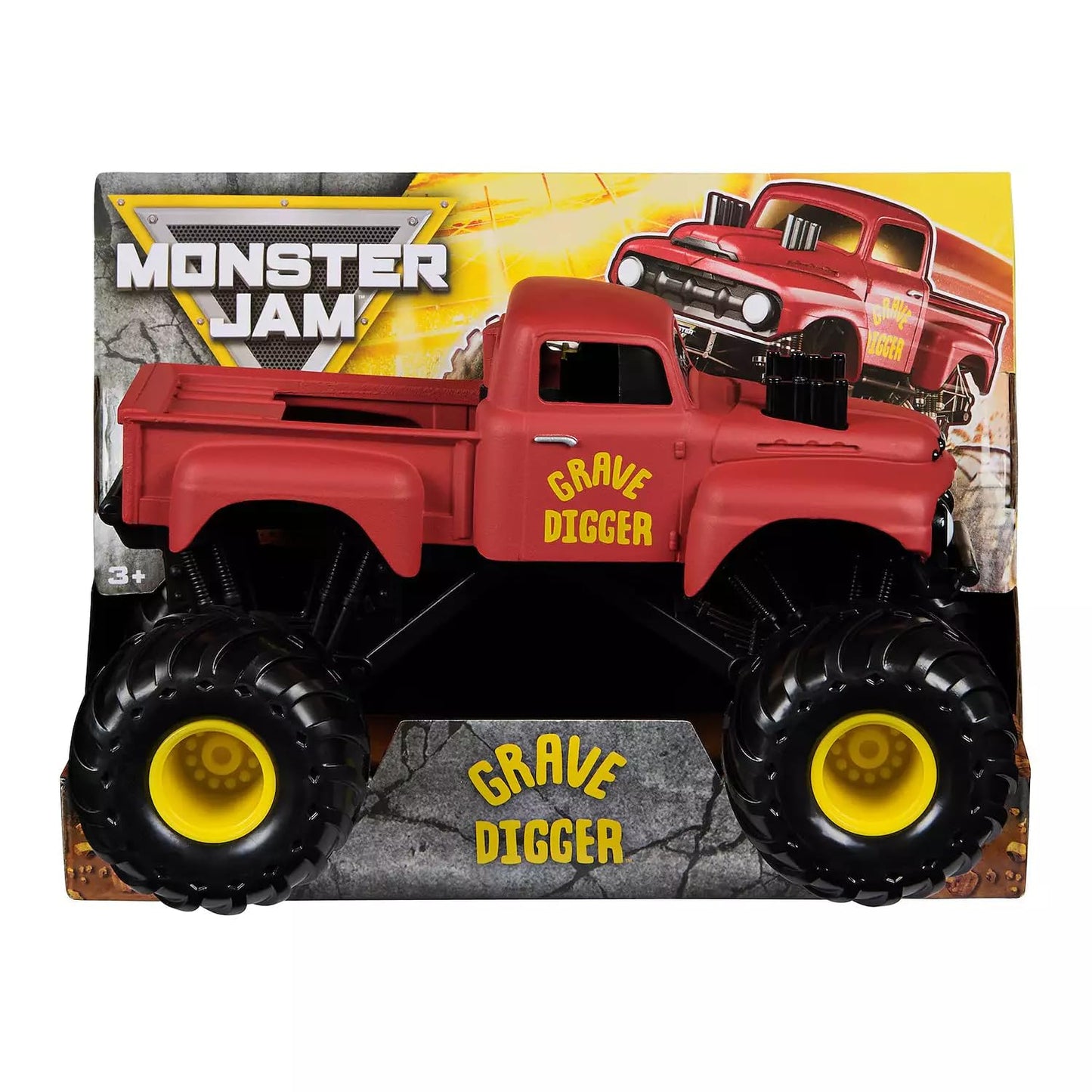 Monster Jam Grave Digger Red Vintage Edition 1:24 Die-Cast Truck | Collectible Toy