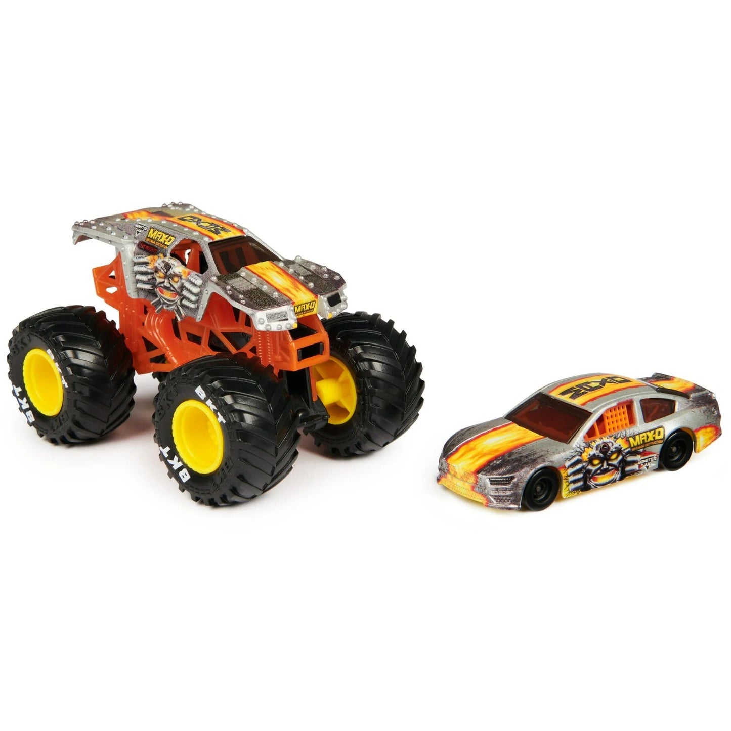 Monster Jam Official 1:64 Die-Cast 2-Pack Series 5 – Max-D Monster Truck & Race Car