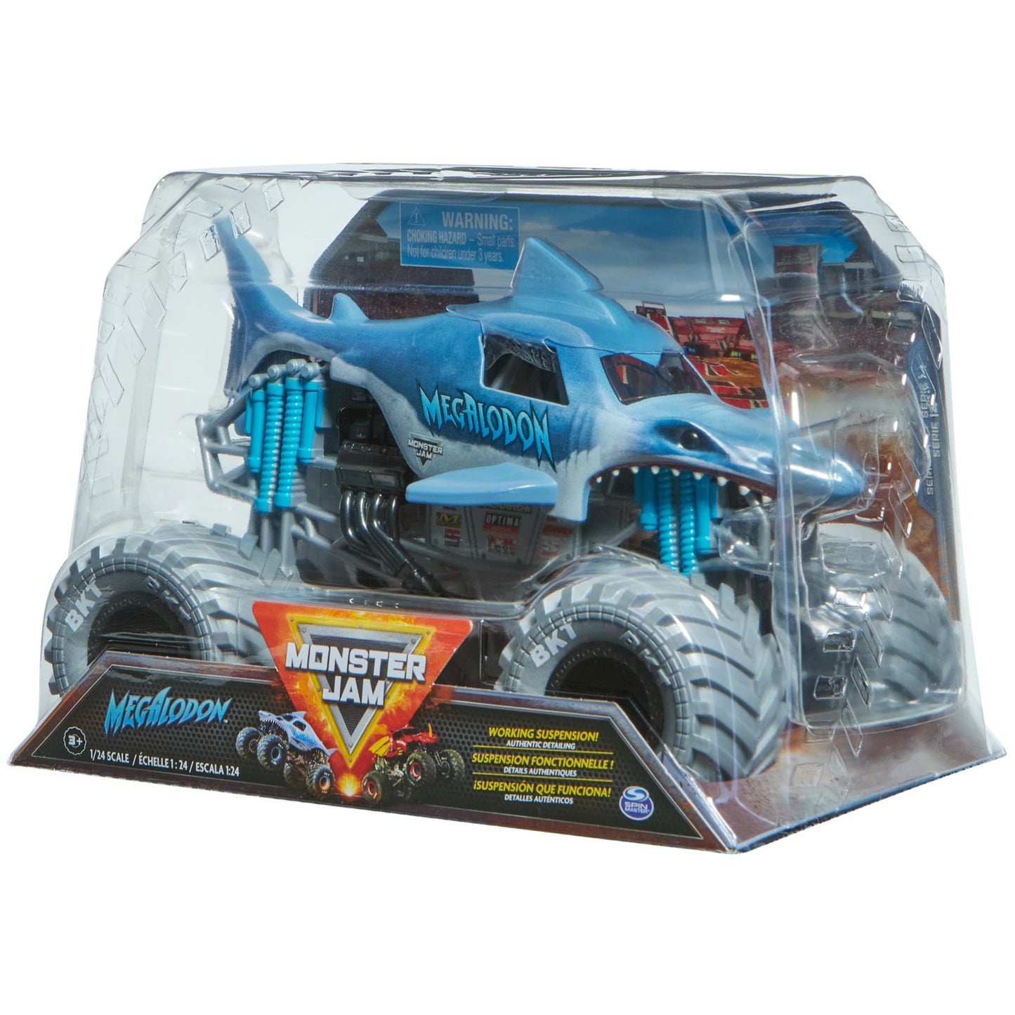 Monster Jam Official Megalodon 1:24-Scale Die-Cast Truck | Collector Toy for Kids 3+
