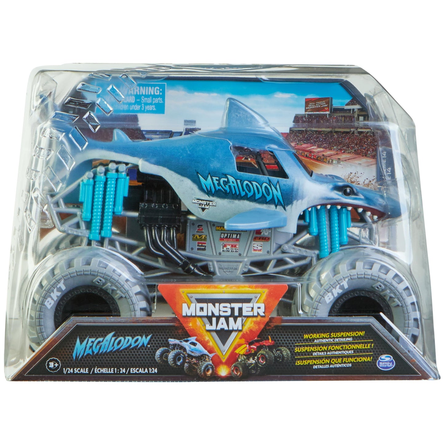 Monster Jam Official Megalodon 1:24-Scale Die-Cast Truck | Collector Toy for Kids 3+