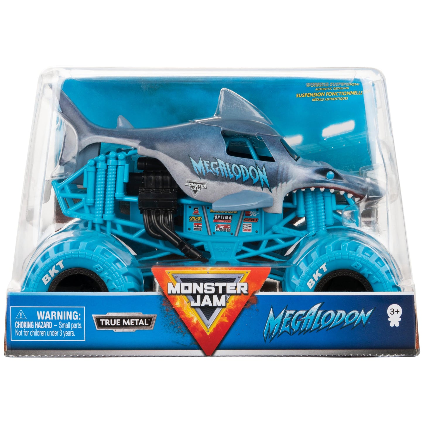 Monster Jam Official Megalodon 1:24 Scale Die-Cast Monster Truck | Collector Vehicle