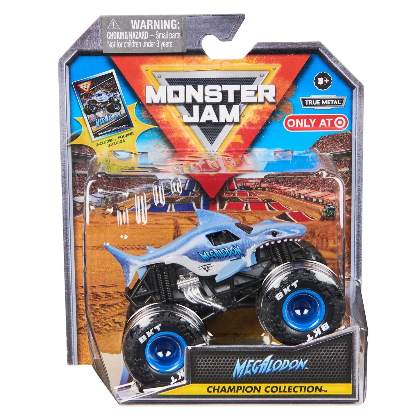 Monster Jam Stadium Series Championship Collection Megalodon 1:64 Scale Truck | Collectible Card Included