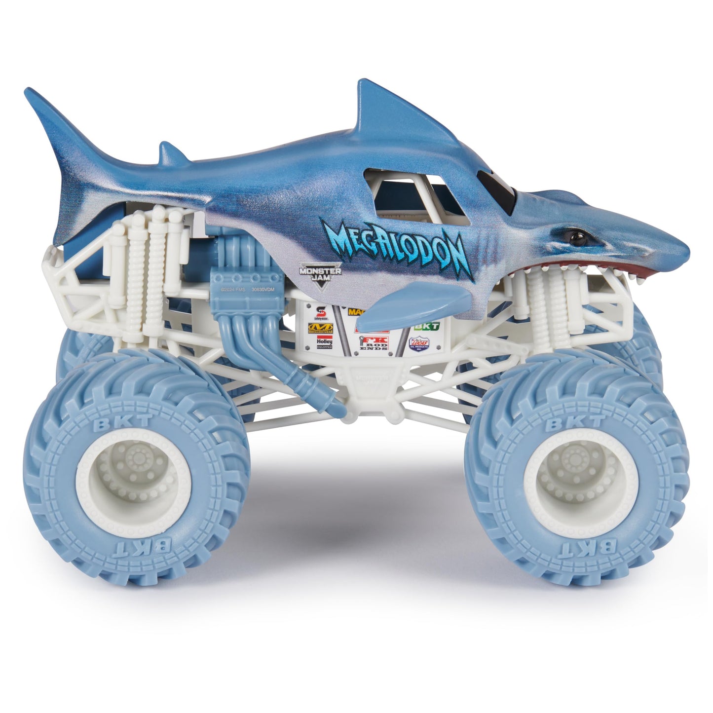 Monster Jam Official Megalodon 1:24 Scale Die-Cast Truck with BKT Tires | Retro 2017 Edition