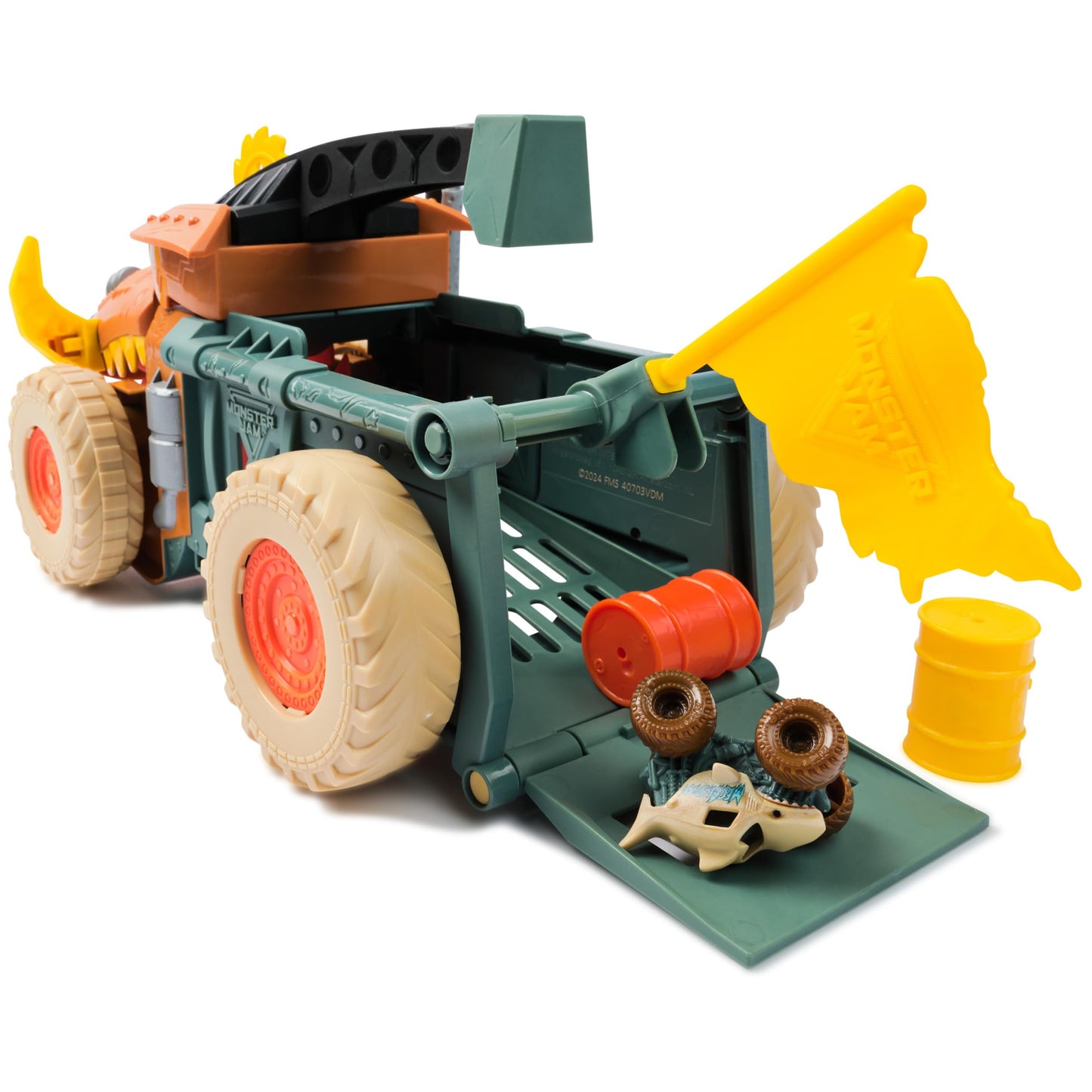 Monster Jam Mini Jams Megalodon Mad Hog Chomper: Easy Cleanup Monster Truck Playset