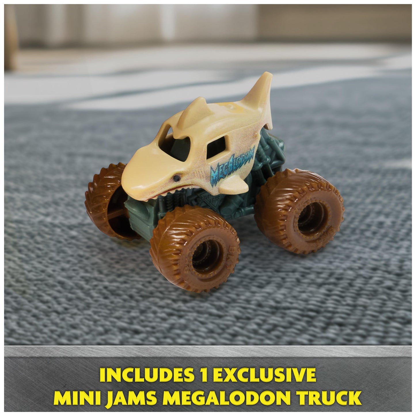 Monster Jam Mini Jams Megalodon Mad Hog Chomper: Easy Cleanup Monster Truck Playset
