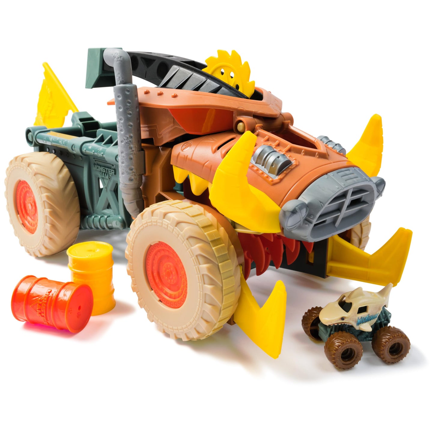 Monster Jam Mini Jams Megalodon Mad Hog Chomper: Easy Cleanup Monster Truck Playset