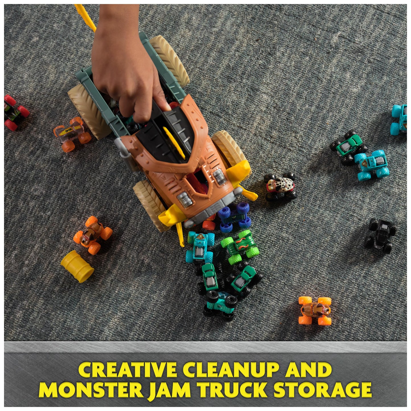 Monster Jam Mini Jams Megalodon Mad Hog Chomper: Easy Cleanup Monster Truck Playset