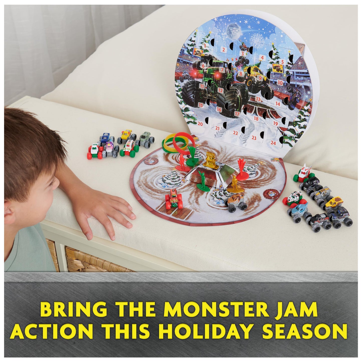 Monster Jam Mini Advent Calendar - 24 Days of 1:87 Scale Mini Trucks & Accessories