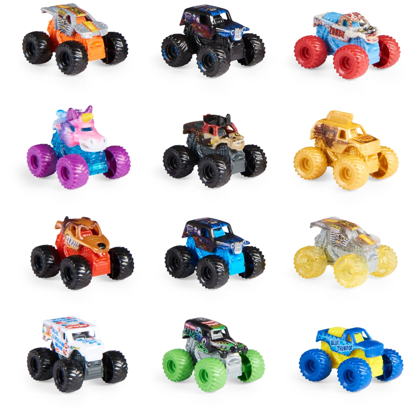 Monster Jam Official Mini Mystery 12-Pack – 1:87 Scale Collectible Trucks
