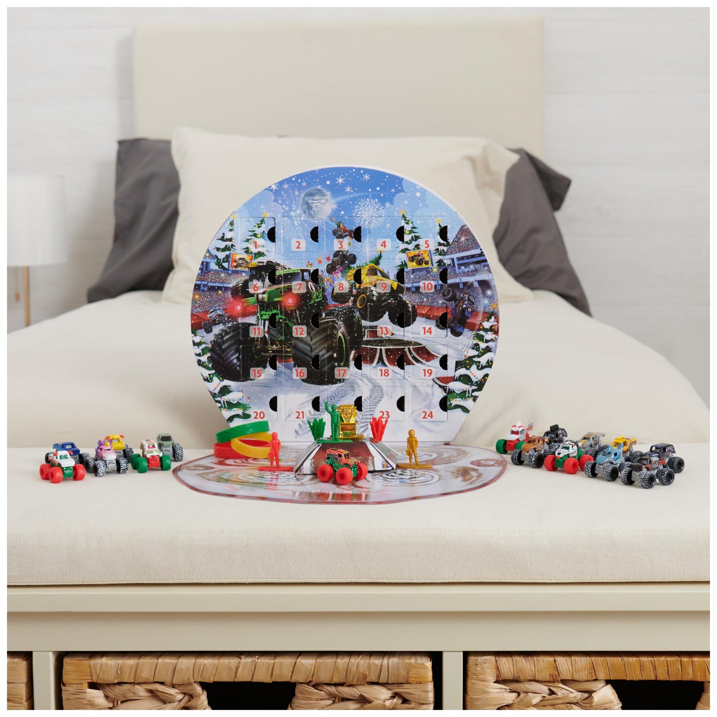 Monster Jam Mini Advent Calendar - 24 Days of 1:87 Scale Mini Trucks & Accessories