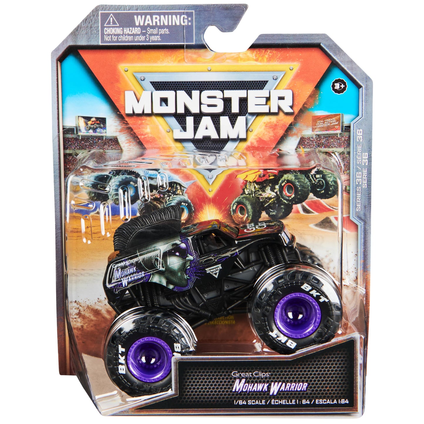 Monster Jam Official Mohawk Warrior 1:64 Die-Cast Monster Truck | 64-Scale Kids Toy