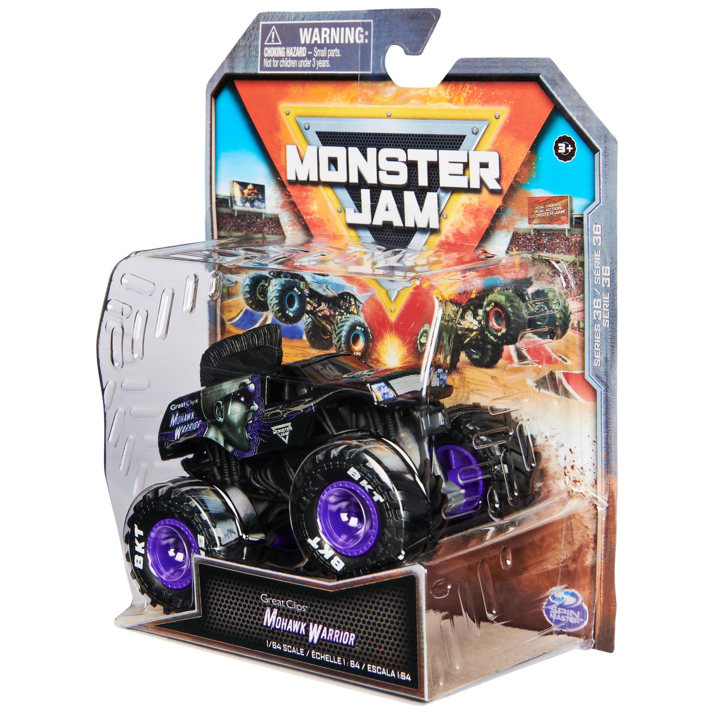 Monster Jam Official Mohawk Warrior 1:64 Die-Cast Monster Truck | 64-Scale Kids Toy