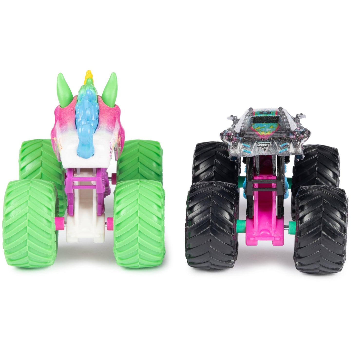 Monster Jam Nitro Neon 1:64 Two-Pack: Sparkle Smash vs Max-D – Official Die-Cast Trucks