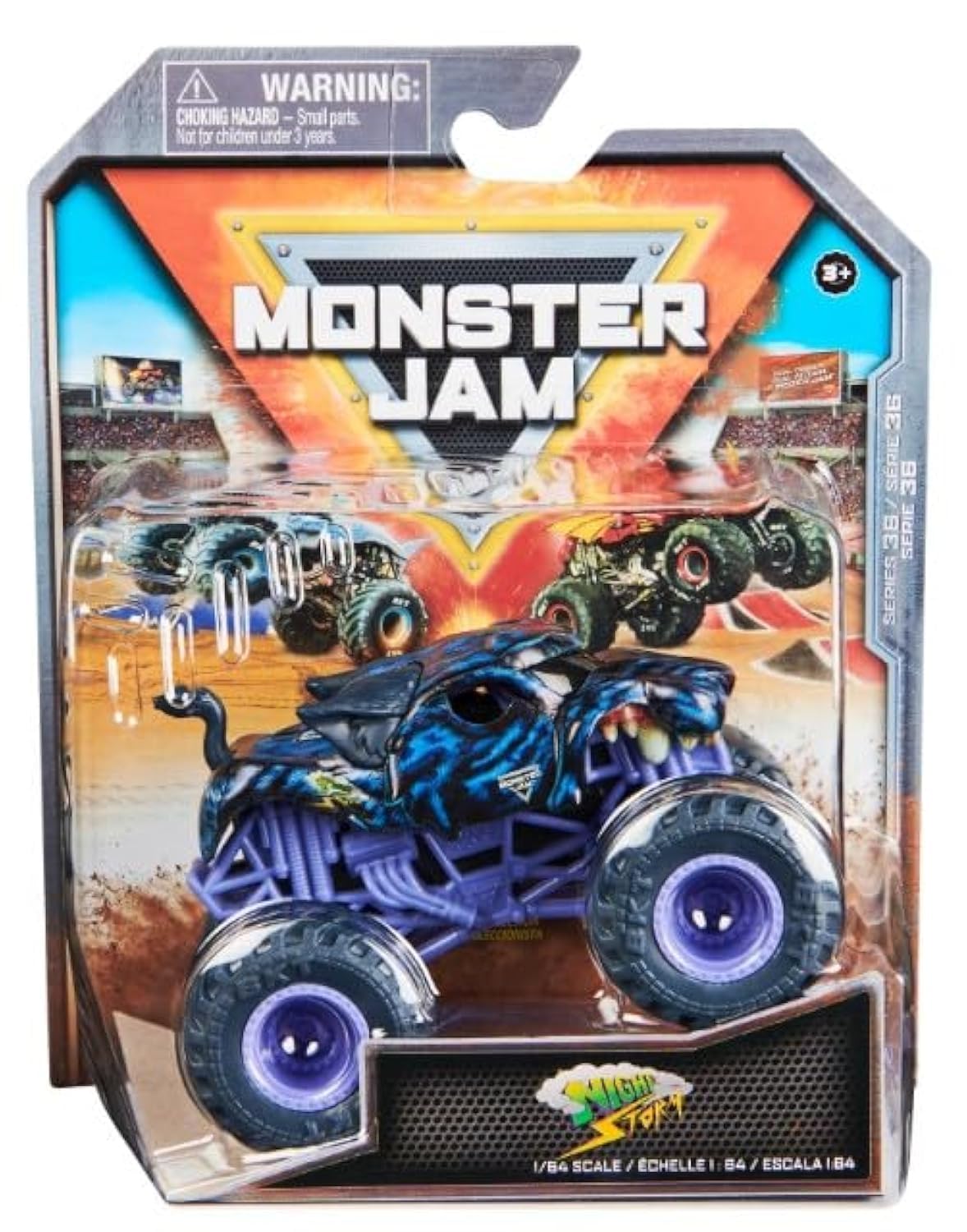 Monster Jam 2024 Night Storm Crazy Creatures 1:64 Die-Cast Truck – Official Series 36