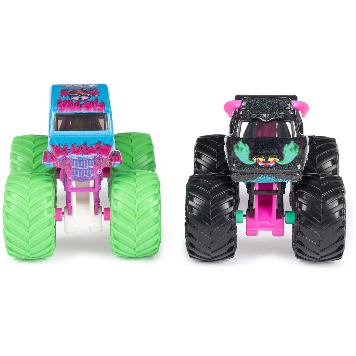 Monster Jam Nitro Neon 2-Pack: Son-uva Digger vs El Toro Loco 1:64 Die-Cast Trucks Walmart Exclusive