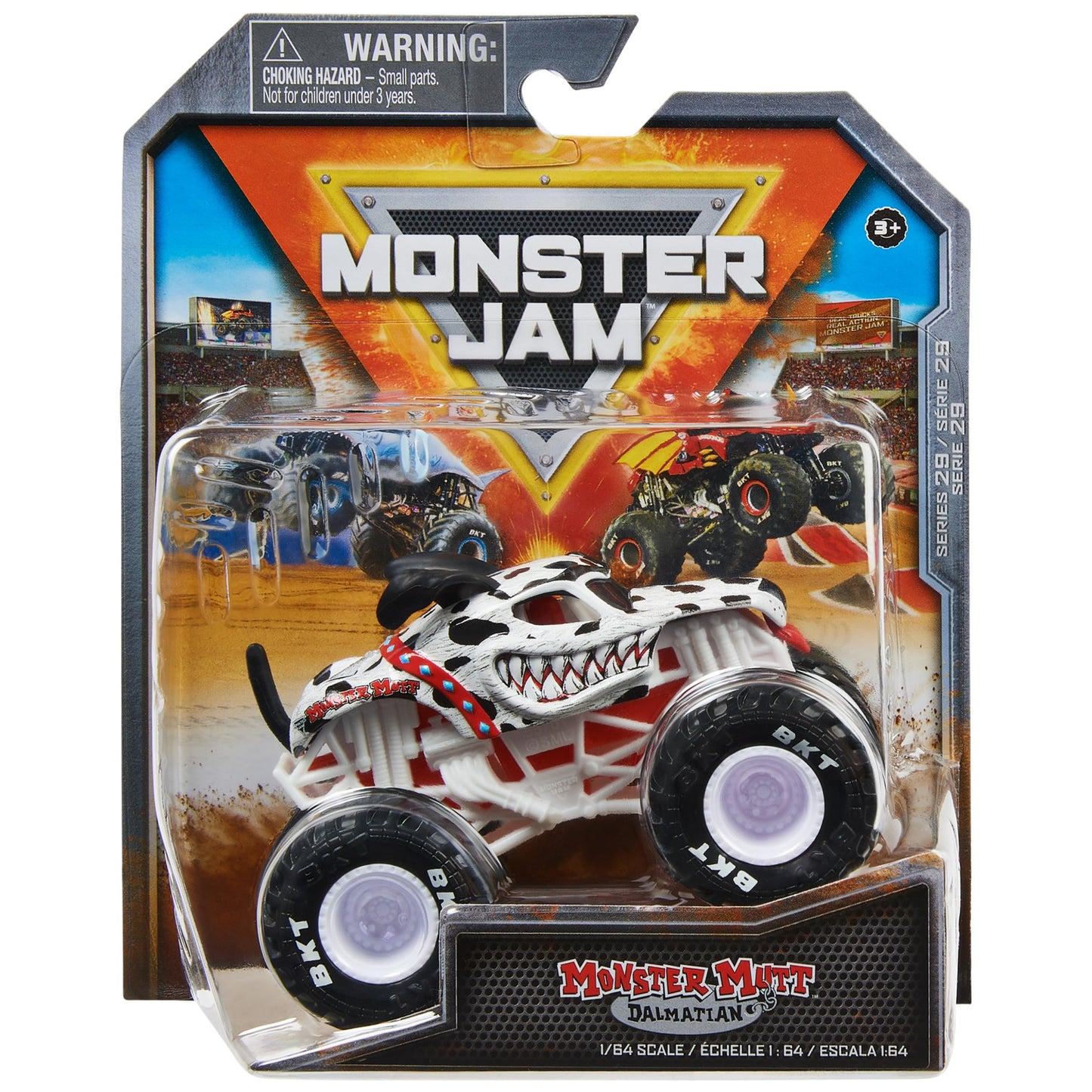 Monster Jam Official Monster Mutt Dalmatian 1:64 Die-Cast Truck – Kids Toys Aged 3+