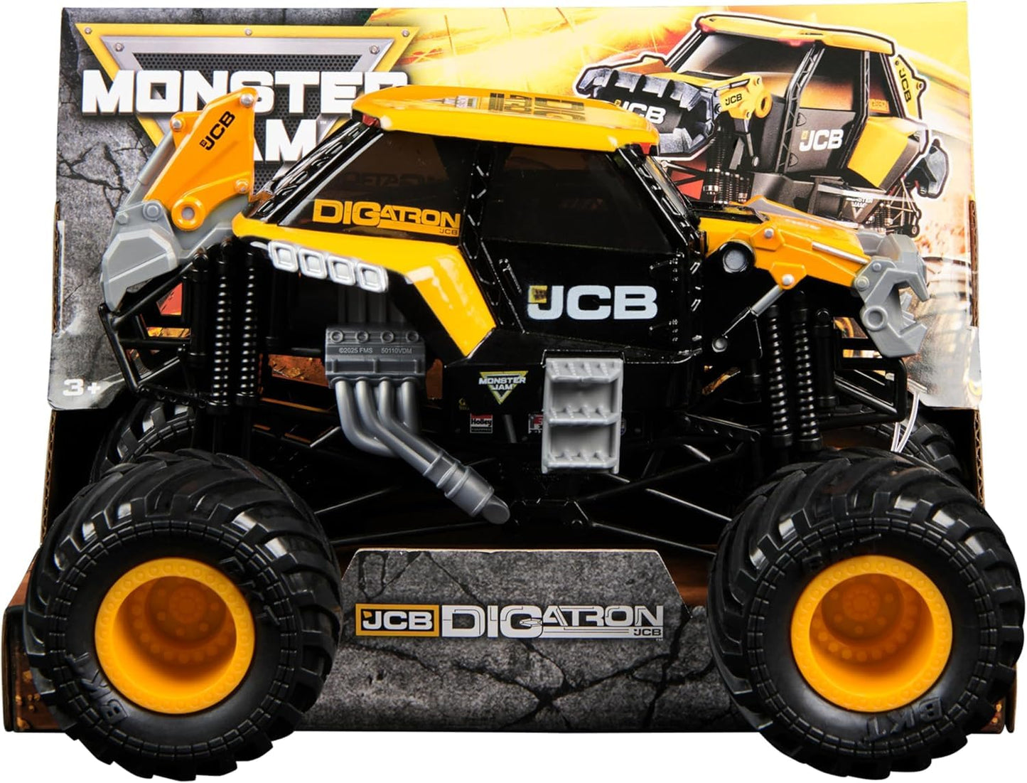 Monster Jam Official JCB DIGATRON Monster Truck 1:24 Die-Cast | Collector Toy